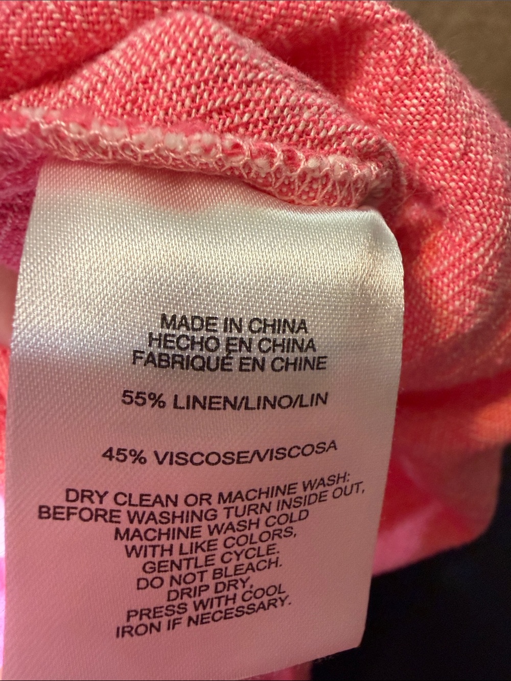 Jones New York Women’s ' Coral Pink Button-Front Shirt - Picture 5 of 5